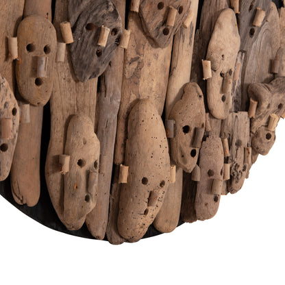 WALL DECORATION ROUND LICAS HM4441 DRIFTWOOD IN NATURAL Φ62cm.