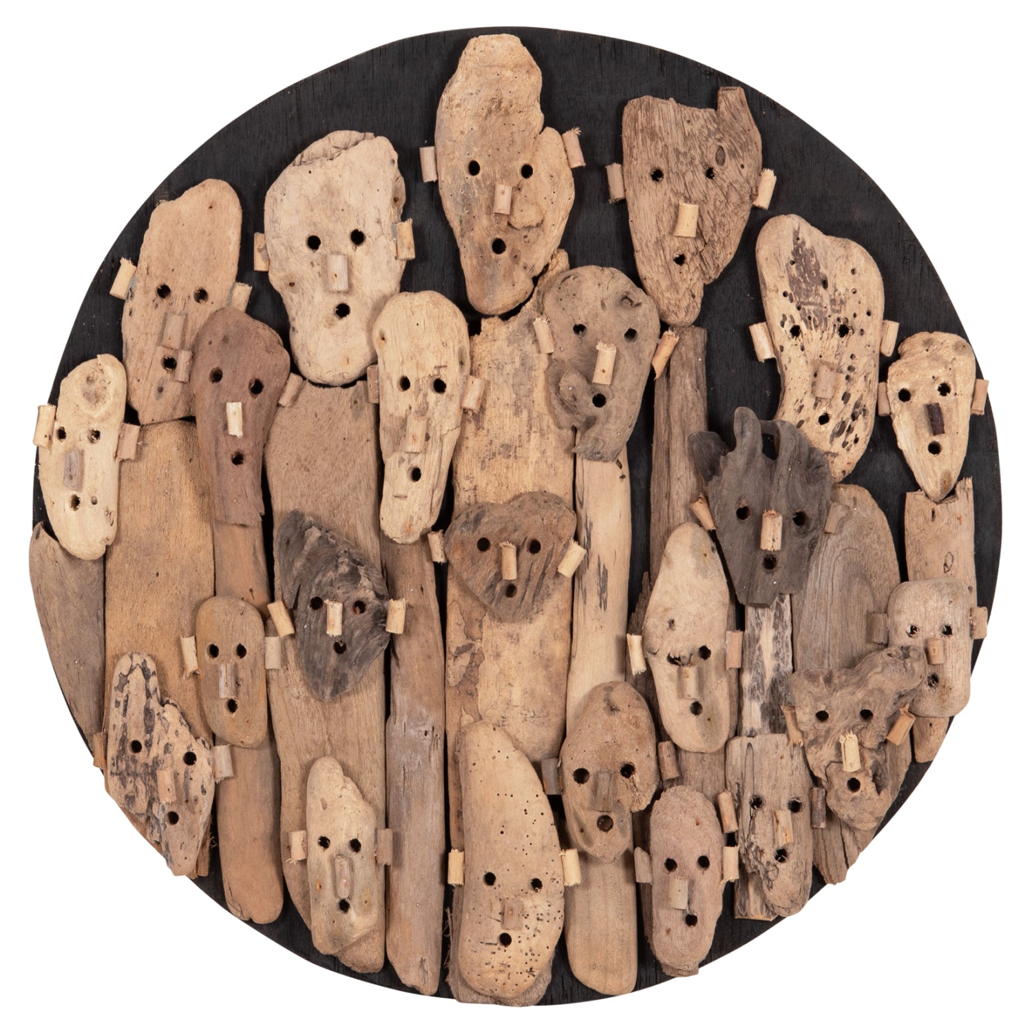 WALL DECORATION ROUND LICAS HM4441 DRIFTWOOD IN NATURAL Φ62cm.