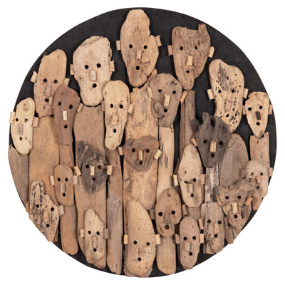 WALL DECORATION ROUND LICAS HM4441 DRIFTWOOD IN NATURAL Φ62cm.