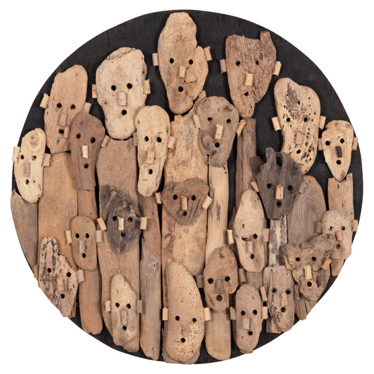 WALL DECORATION ROUND LICAS HM4441 DRIFTWOOD IN NATURAL Φ62cm.