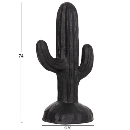 DECORATIVE FLOOR STANDING CACTUS HM4386.01S PLASTER IN BLACK 42x30x74Hcm.