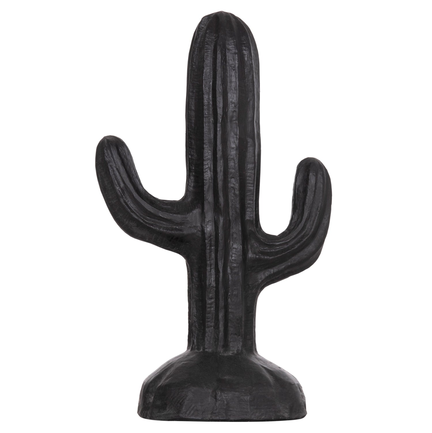 DECORATIVE FLOOR STANDING CACTUS HM4386.01S PLASTER IN BLACK 42x30x74Hcm.