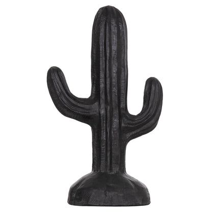 DECORATIVE FLOOR STANDING CACTUS HM4386.01S PLASTER IN BLACK 42x30x74Hcm.