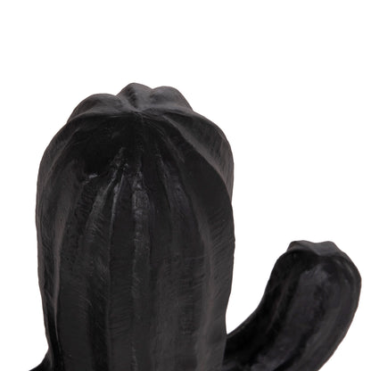 DECORATIVE FLOOR STANDING CACTUS HM4386.01S PLASTER IN BLACK 42x30x74Hcm.