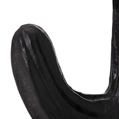 DECORATIVE FLOOR STANDING CACTUS HM4386.01S PLASTER IN BLACK 42x30x74Hcm.