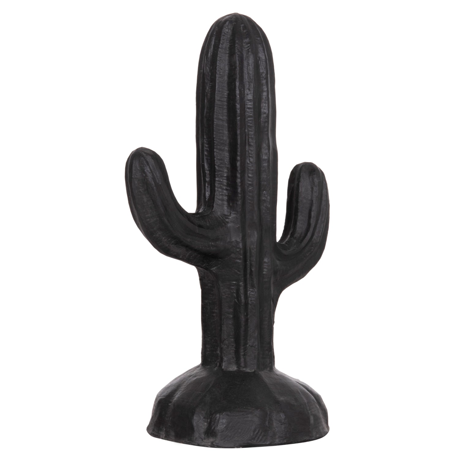 DECORATIVE FLOOR STANDING CACTUS HM4386.01S PLASTER IN BLACK 42x30x74Hcm.