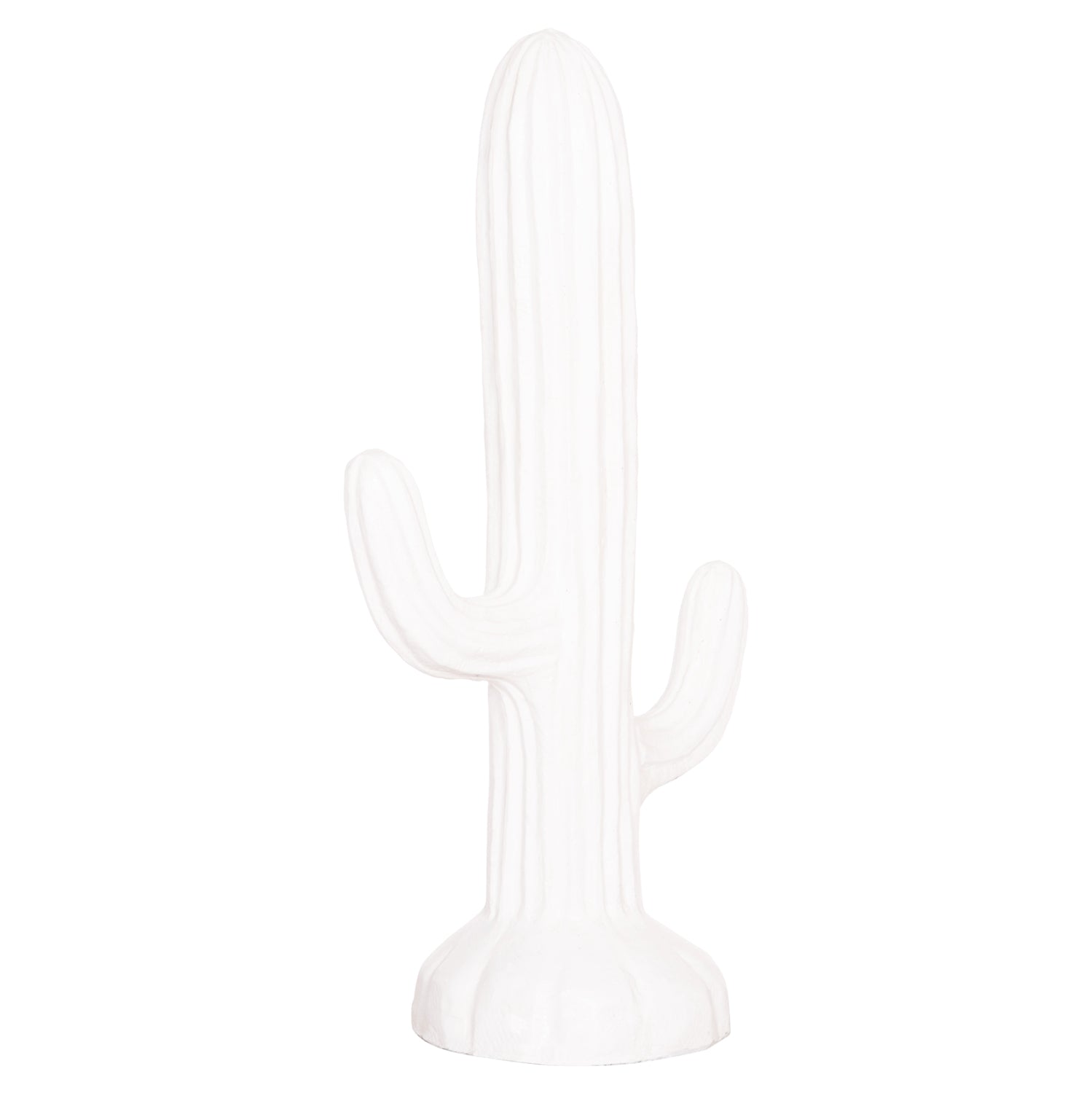 DECORATIVE FLOOR STANDING CACTUS HM4386.02M PLASTER IN WHITE 54x34x103Hcm.