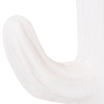 DECORATIVE FLOOR STANDING CACTUS HM4386.02S PLASTER IN WHITE 42x30x74Hcm.