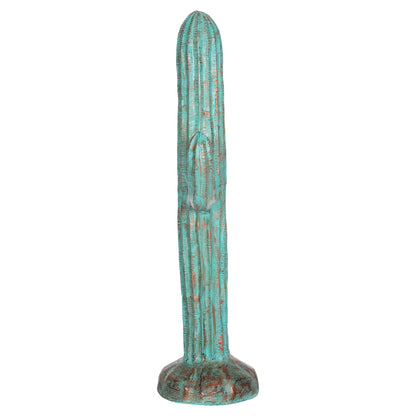 DECORATIVE FLOOR STANDING CACTUS HM4386.03L PLASTER IN TURQUOISE 63x37x150Hcm.