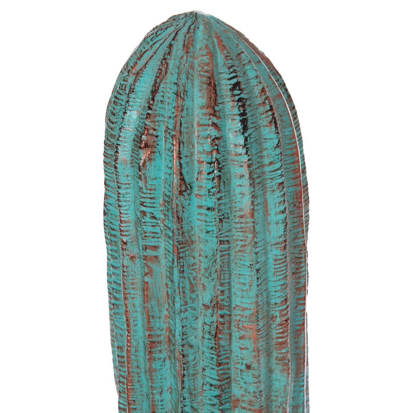 DECORATIVE FLOOR STANDING CACTUS HM4386.03L PLASTER IN TURQUOISE 63x37x150Hcm.