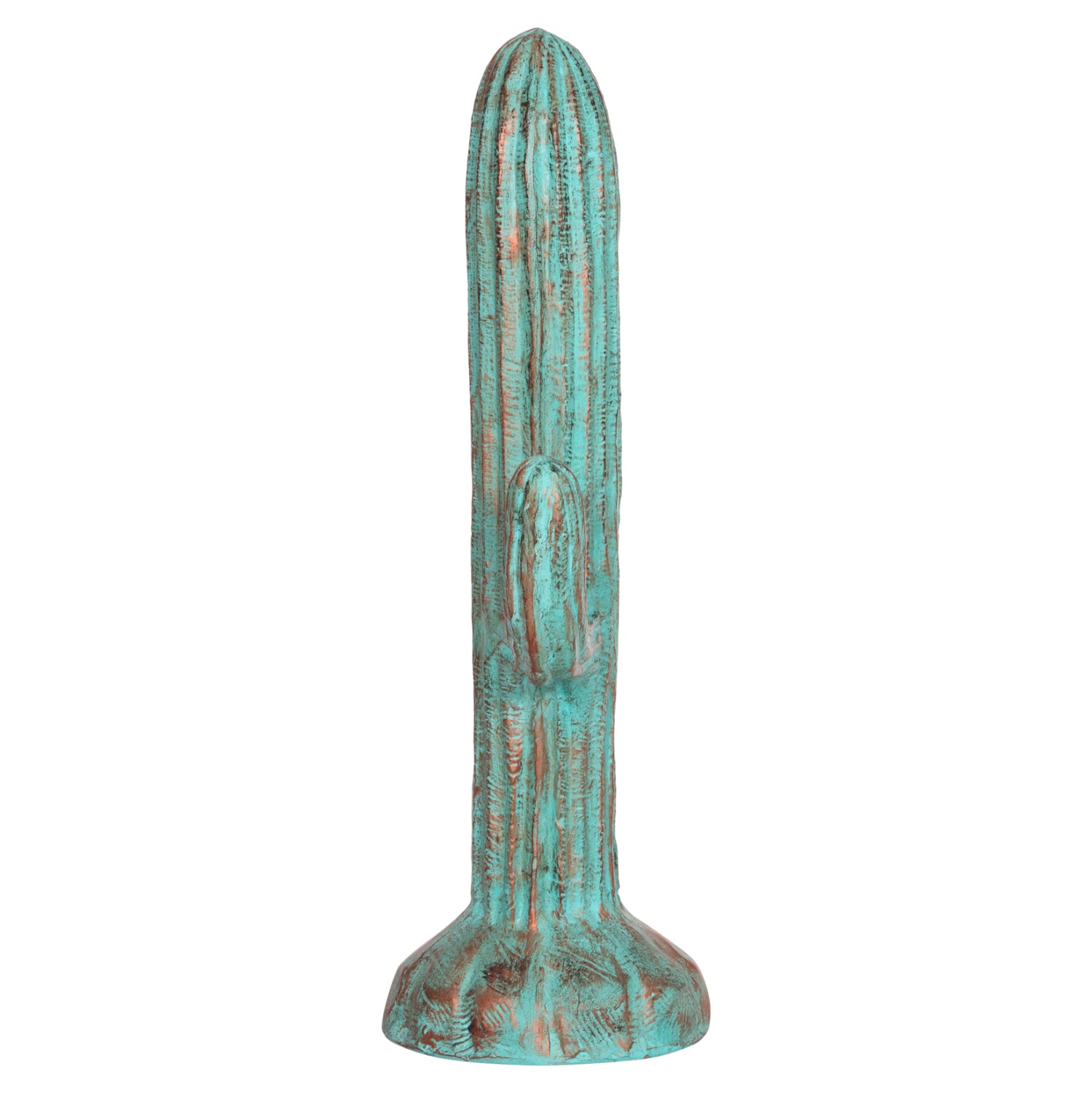 DECORATIVE FLOOR STANDING CACTUS HM4386.03M PLASTER IN TURQUOISE 54x34x103Hcm.