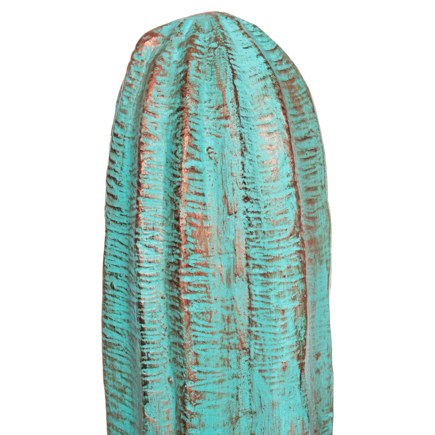 DECORATIVE FLOOR STANDING CACTUS HM4386.03S PLASTER IN TURQUOISE 42x30x74Hcm.