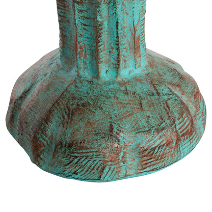 DECORATIVE FLOOR STANDING CACTUS HM4386.03S PLASTER IN TURQUOISE 42x30x74Hcm.