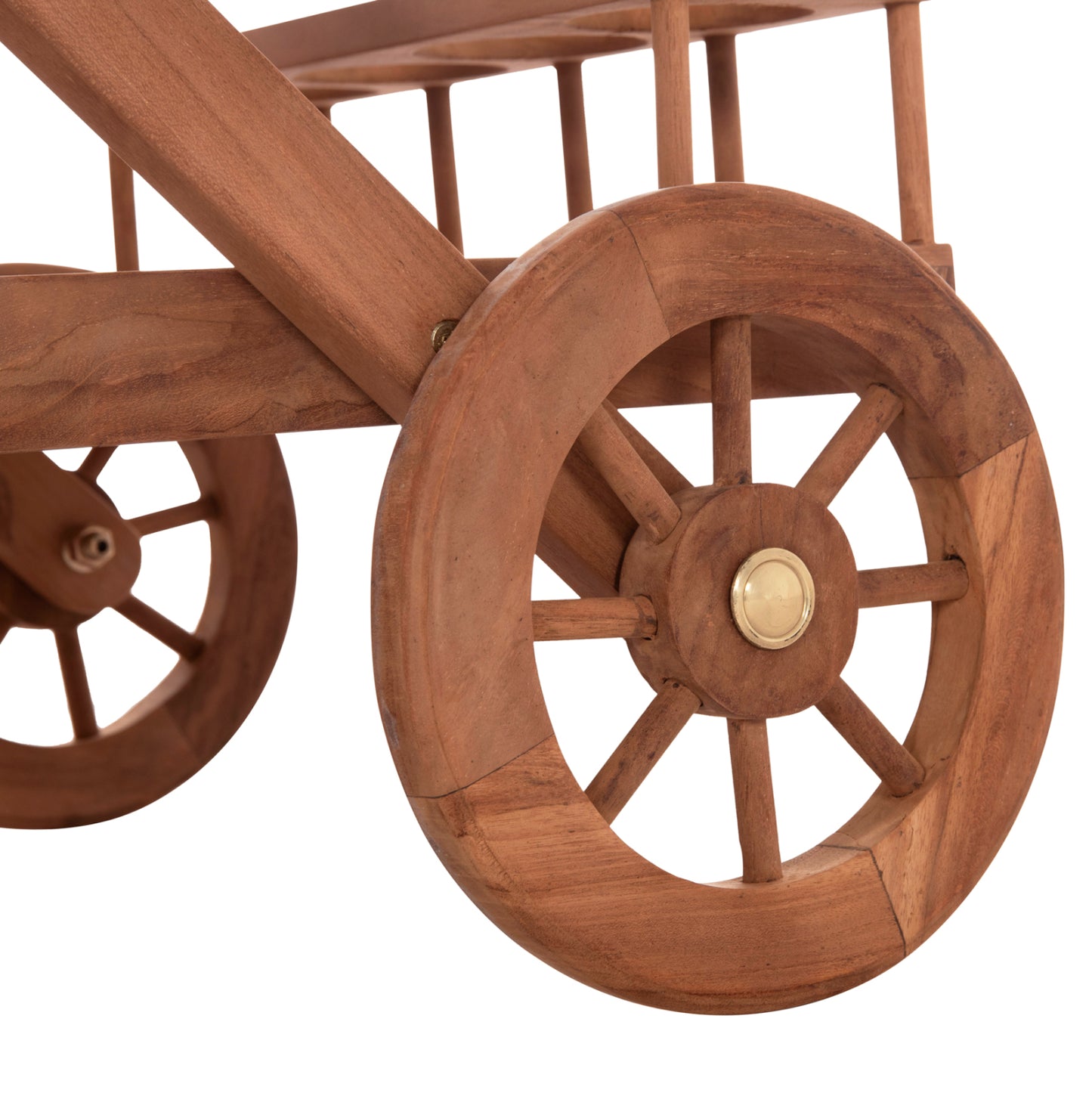 SERVING TROLLEY ALFRED HM4579 TEAK WOOD IN NATURAL COLOR 86x56x80Hcm.