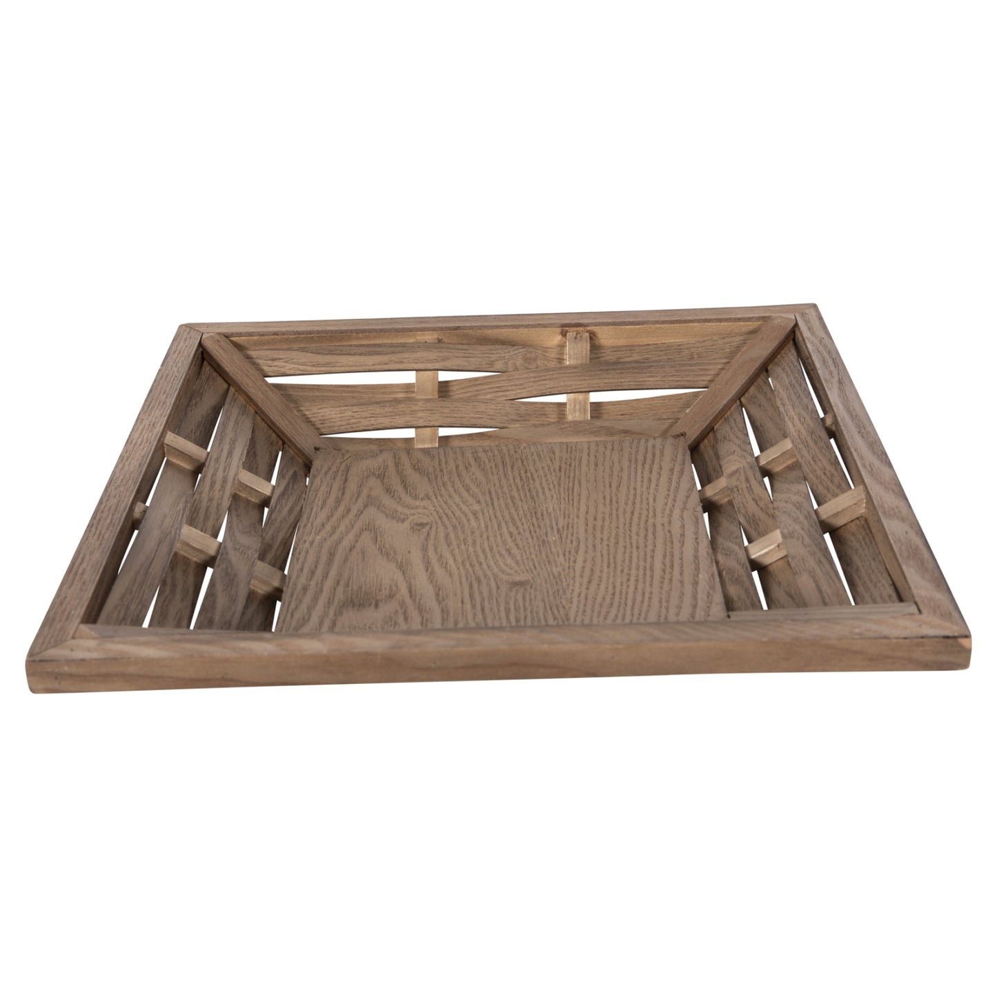 SERVING TRAY SQUARE HM4229 FIR WOOD & MDF 36x36x6Hcm.