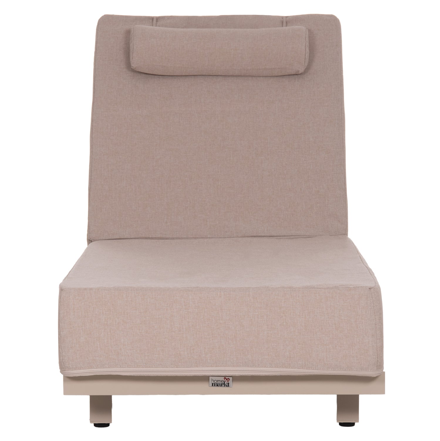 PROFESSIONAL SUNLOUNGER JESSIE HM10714.04 CAPPUCCINO ALUMINUM-BEIGE CUSHION 200x71x79Hcm.