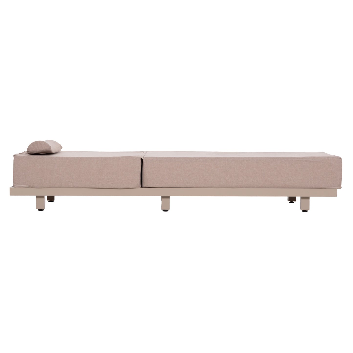 PROFESSIONAL SUNLOUNGER JESSIE HM10714.04 CAPPUCCINO ALUMINUM-BEIGE CUSHION 200x71x79Hcm.