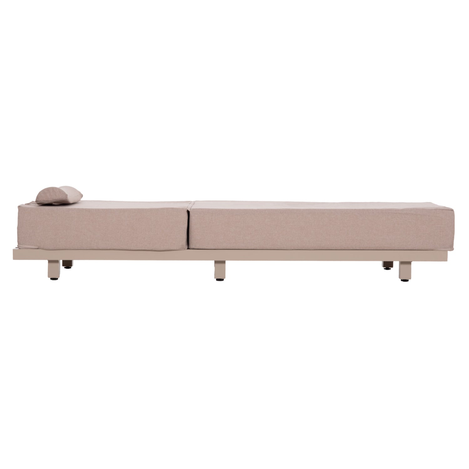 PROFESSIONAL SUNLOUNGER JESSIE HM10714.04 CAPPUCCINO ALUMINUM-BEIGE CUSHION 200x71x79Hcm.