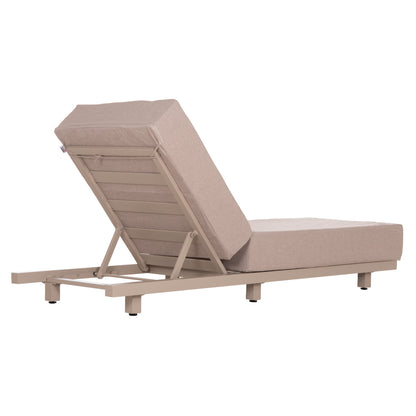 PROFESSIONAL SUNLOUNGER JESSIE HM10714.04 CAPPUCCINO ALUMINUM-BEIGE CUSHION 200x71x79Hcm.