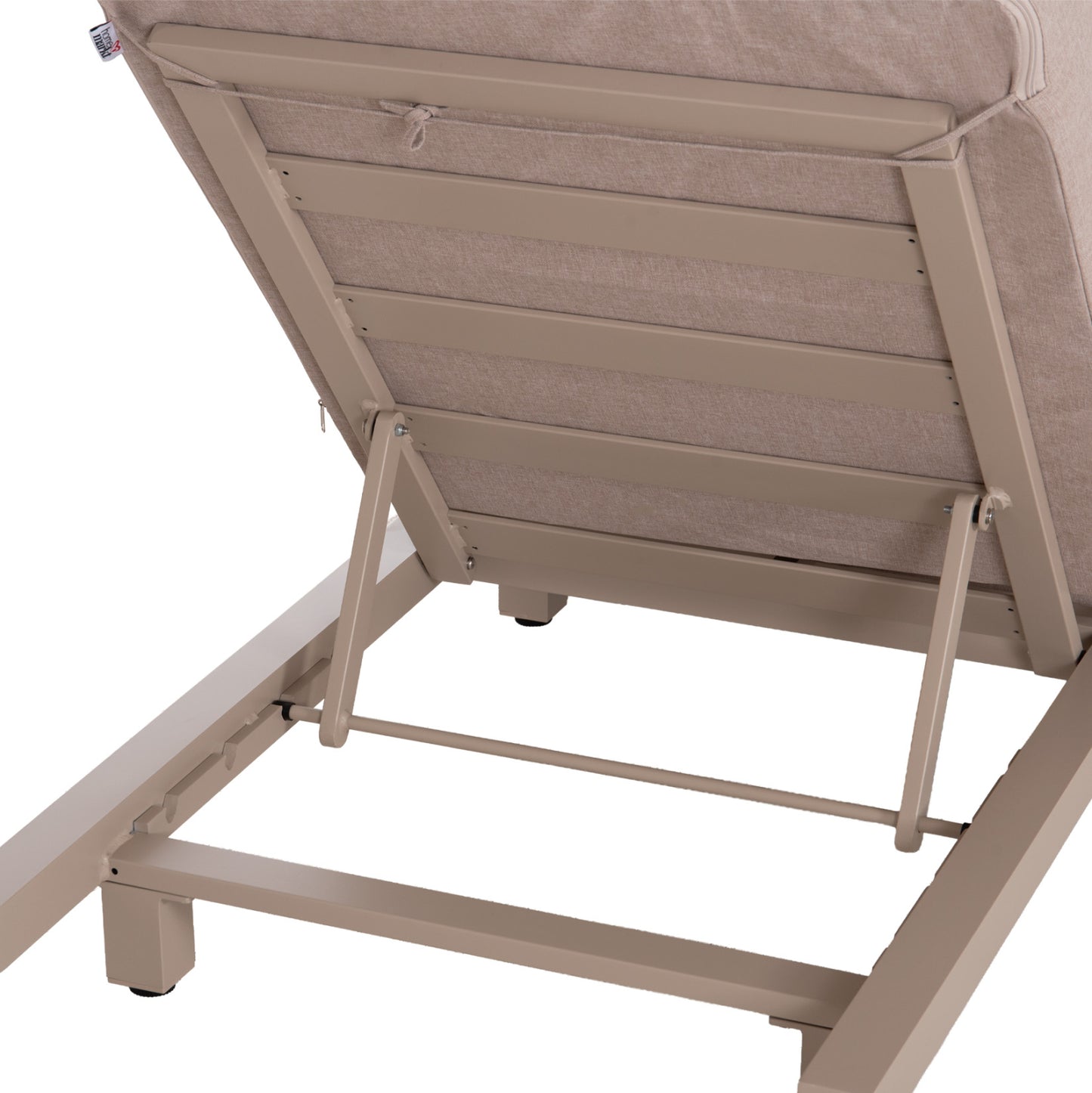 PROFESSIONAL SUNLOUNGER JESSIE HM10714.04 CAPPUCCINO ALUMINUM-BEIGE CUSHION 200x71x79Hcm.