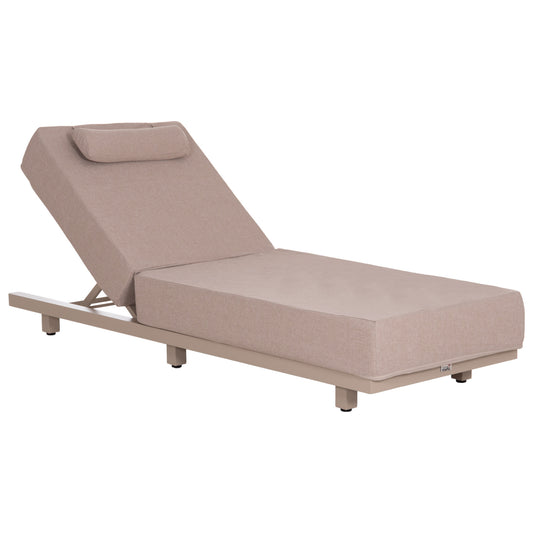 PROFESSIONAL SUNLOUNGER JESSIE HM10714.04 CAPPUCCINO ALUMINUM-BEIGE CUSHION 200x71x79Hcm.