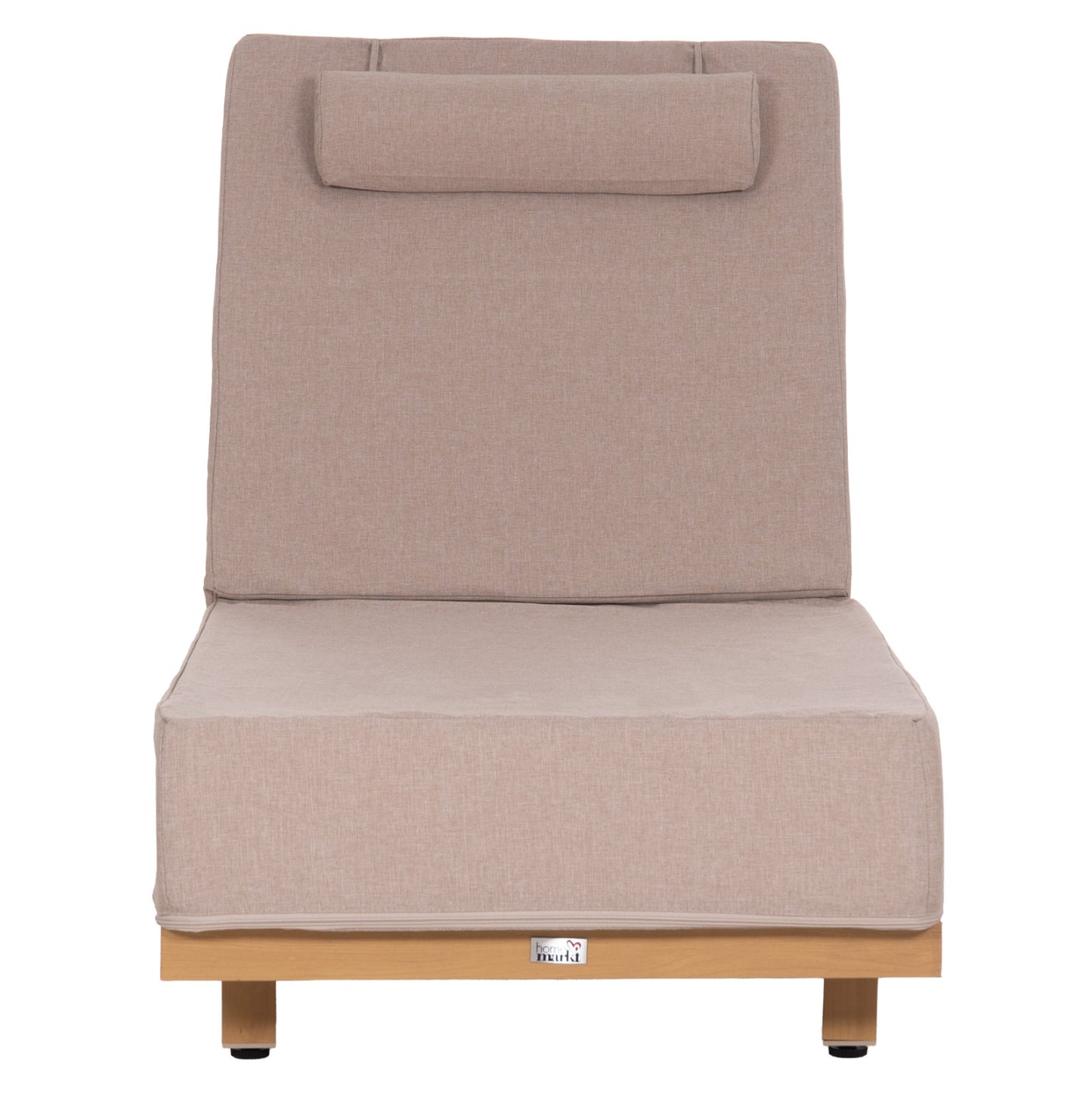 PROFESSIONAL SUNLOUNGER JESSIE HM10714.05 HEAT TRANSFER ALUMINUM-BEIGE CUSHION 200x71x79Hcm