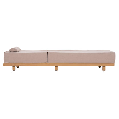 PROFESSIONAL SUNLOUNGER JESSIE HM10714.05 HEAT TRANSFER ALUMINUM-BEIGE CUSHION 200x71x79Hcm