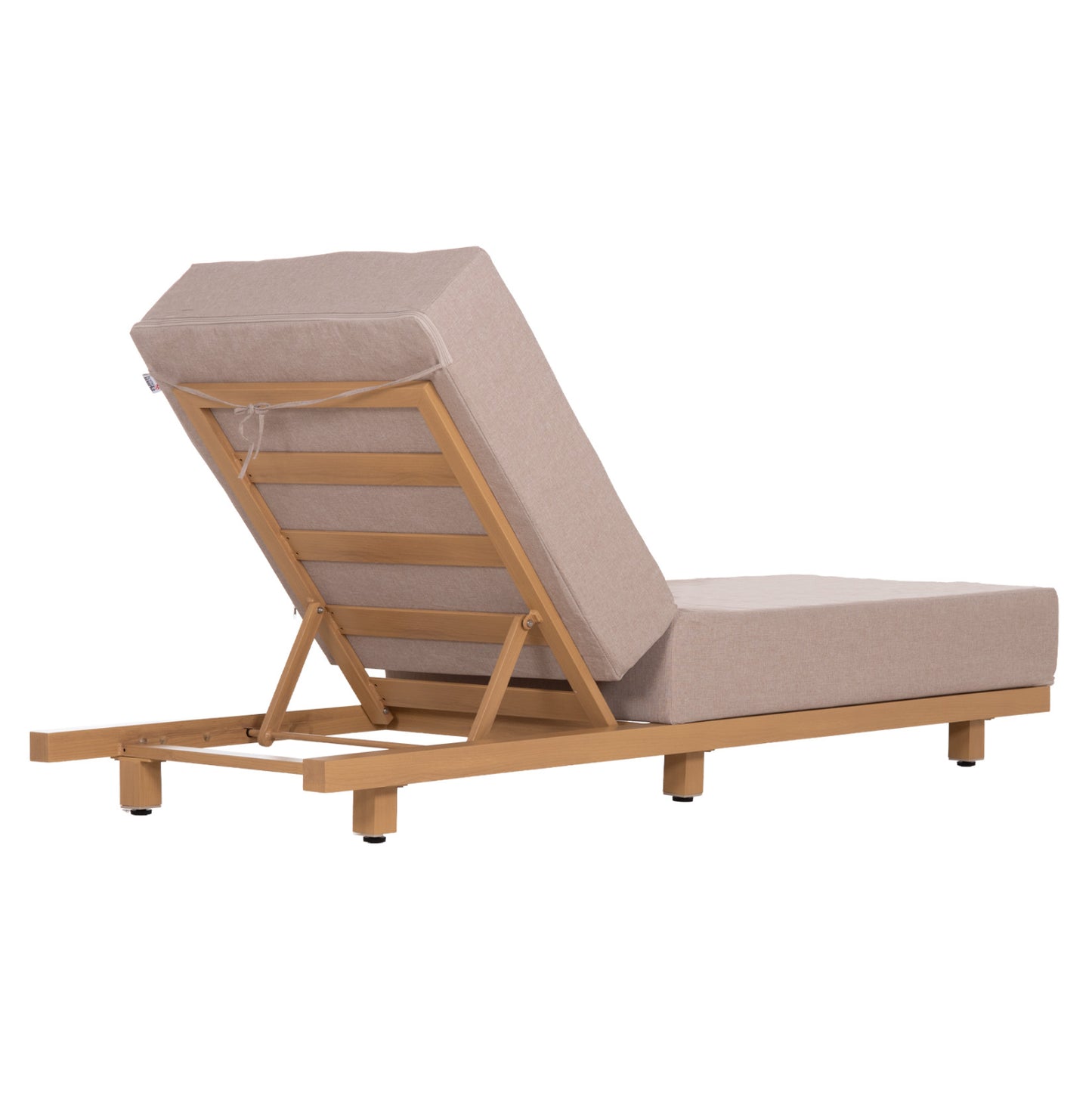 PROFESSIONAL SUNLOUNGER JESSIE HM10714.05 HEAT TRANSFER ALUMINUM-BEIGE CUSHION 200x71x79Hcm