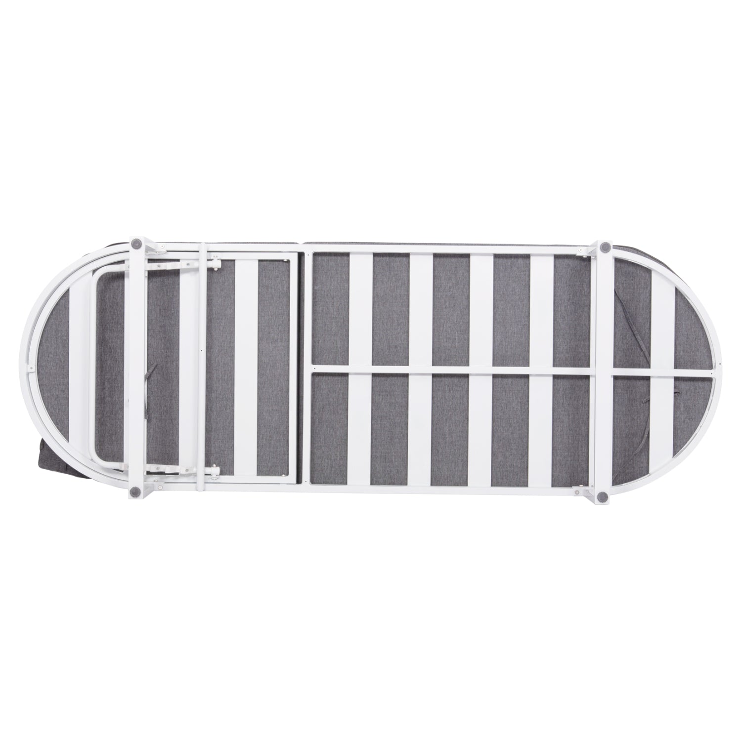 PROFESSIONAL SUNLOUNGER MALLOW HM10715.01 WHITE ALUMINUM & GREY CUSHION 198x71x40,5-103Hcm.