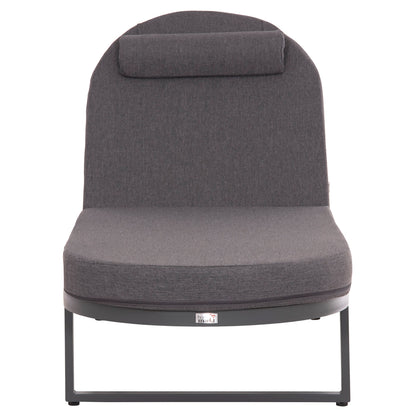 PROFESSIONAL SUNLOUNGER MALLOW HM10715.03 DARK GREY ALUMINUM & CUSHION 198x71x40,5-103Hcm.