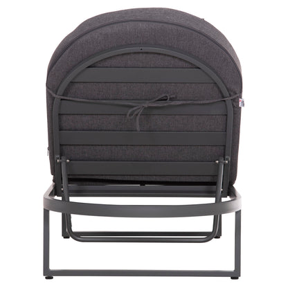 PROFESSIONAL SUNLOUNGER MALLOW HM10715.03 DARK GREY ALUMINUM & CUSHION 198x71x40,5-103Hcm.