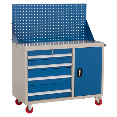 PROFESSIONAL TOOL CHEST HEAVY DUTY BRUTE HM6638 METALLIC IN BLUE/WHITE 107x51.5x132Hcm.