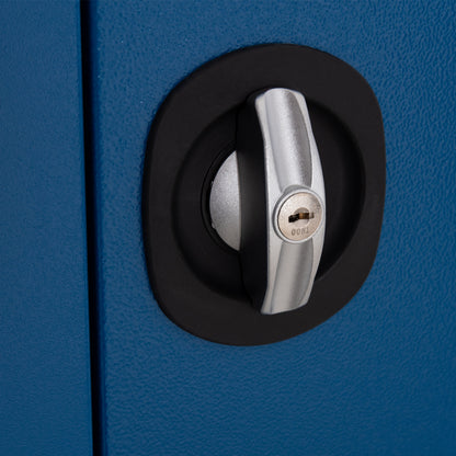 PROFESSIONAL HEAVY DUTY STORAGE CABINET BRUTE HM6639 METAL IN BLUE 100x50x180Hcm.