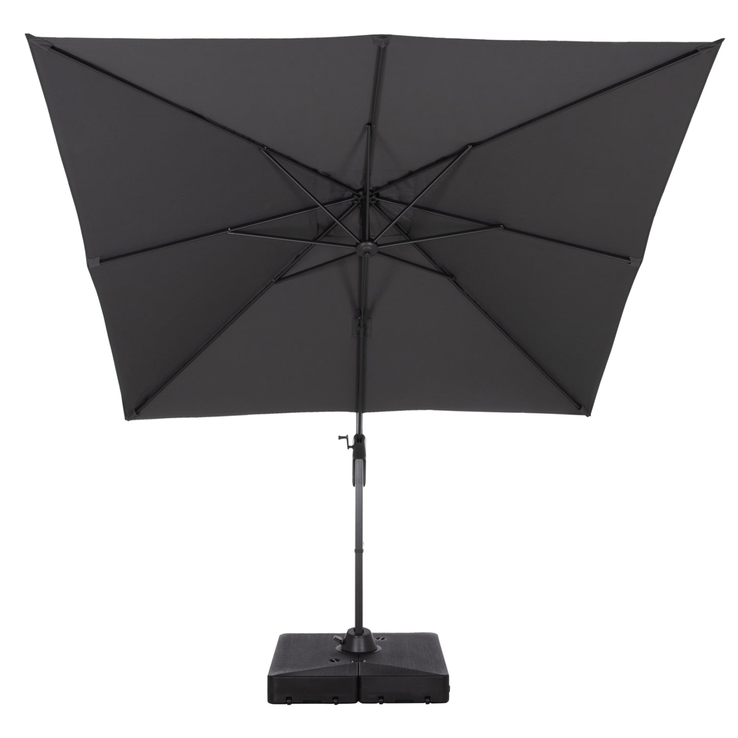 PROFESSIONAL UMBRELLA 2.7x2.7m WITH WATER BASE JAVANTE HM10857.01 GREY ALUM. & SHADE