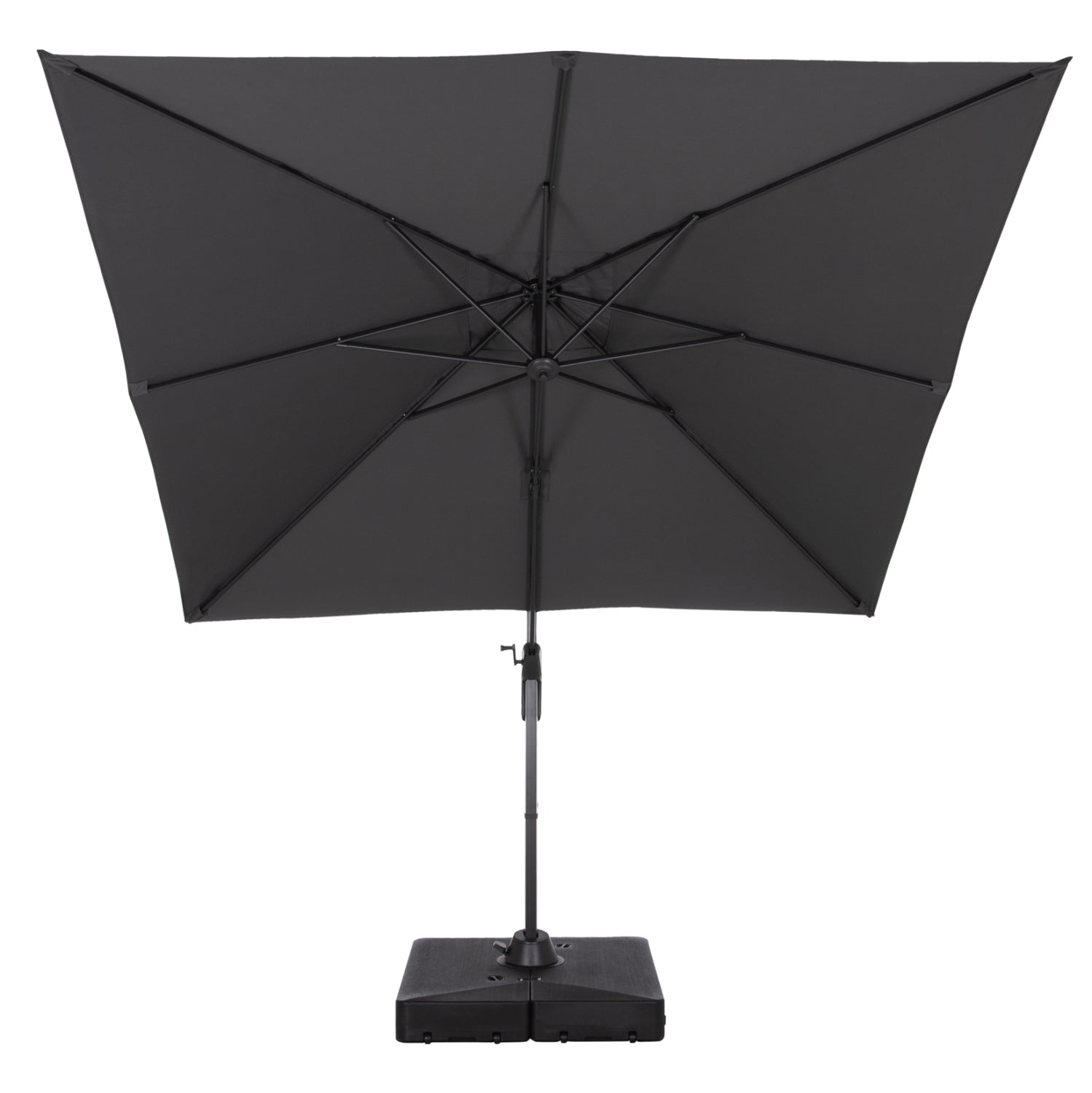 PROFESSIONAL UMBRELLA 2.7x2.7m WITH WATER BASE JAVANTE HM10857.01 GREY ALUM. & SHADE
