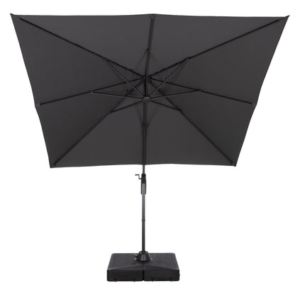 PROFESSIONAL UMBRELLA 2.7x2.7m WITH WATER BASE JAVANTE HM10857.01 GREY ALUM. & SHADE