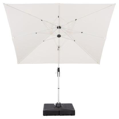 PROFESSIONAL UMBRELLA 2.7x2.7m WITH WATER BASE JAVANTE HM10857.02 WHITE ALUM. & SHADE