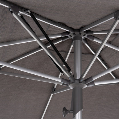 RPOFESSIONAL UMBRELLA 3x3m GLADELL HM6604.01 GREY SHADE-ANODIZED ALUMINUM