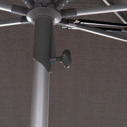 RPOFESSIONAL UMBRELLA 3x3m GLADELL HM6604.01 GREY SHADE-ANODIZED ALUMINUM