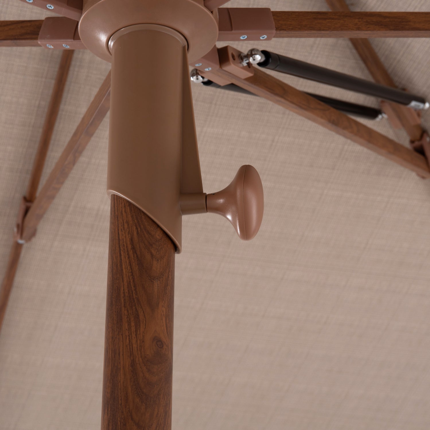 PROFESSIONAL UMBRELLA 3x3m GLADELL HM6604.02 BEIGE SHADE-HEAT TRANSFER ALUMINUM