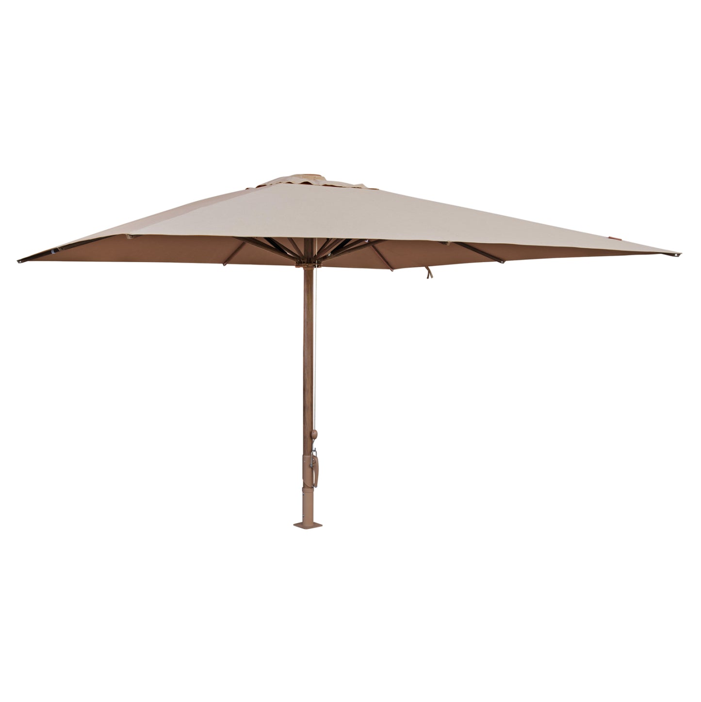 PROFESSIONAL UMBRELLA 4x4m GLADELL HM6605.02 HEAT TRANSFER ALUMINUM--ACRYLIC SHADE IN SAND BEIGE