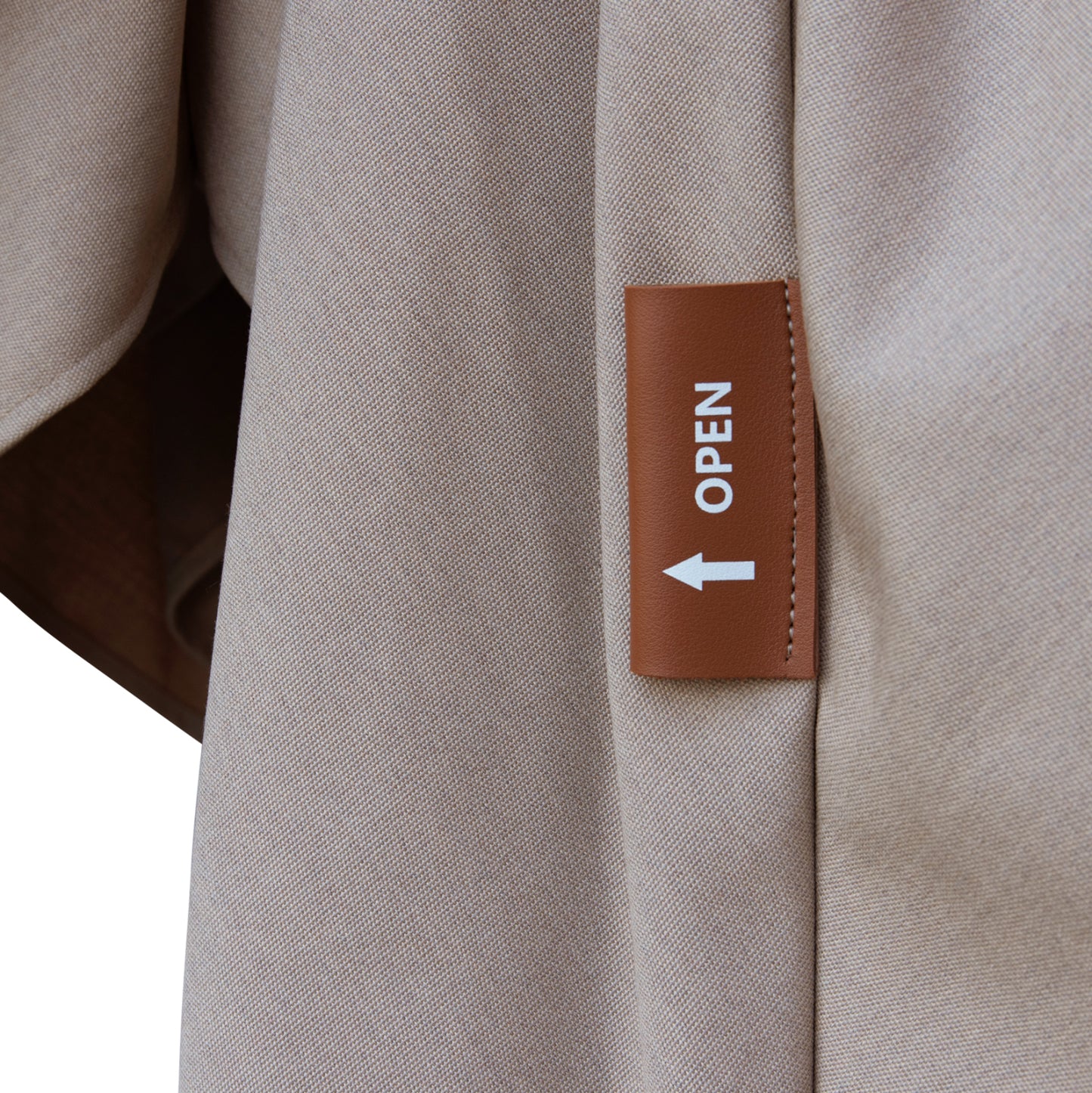 PROFESSIONAL UMBRELLA 4x4m GLADELL HM6605.02 HEAT TRANSFER ALUMINUM--ACRYLIC SHADE IN SAND BEIGE