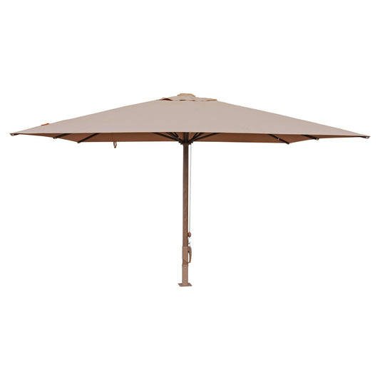 PROFESSIONAL UMBRELLA 4x4m GLADELL HM6605.02 HEAT TRANSFER ALUMINUM--ACRYLIC SHADE IN SAND BEIGE