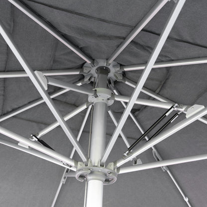 PROFESSIONAL UMBRELLA 4x4x3.55Hm GLADELL HM6605.01 ANODIZED ALUMINUM--ACRYLIC SHADE IN GREY