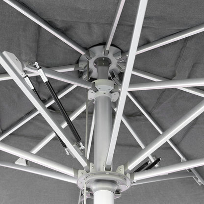 PROFESSIONAL UMBRELLA 4x4x3.55Hm GLADELL HM6605.01 ANODIZED ALUMINUM--ACRYLIC SHADE IN GREY