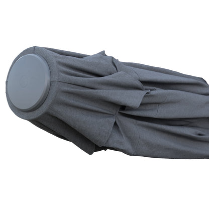 PROFESSIONAL UMBRELLA 4x4x3.55Hm GLADELL HM6605.01 ANODIZED ALUMINUM--ACRYLIC SHADE IN GREY
