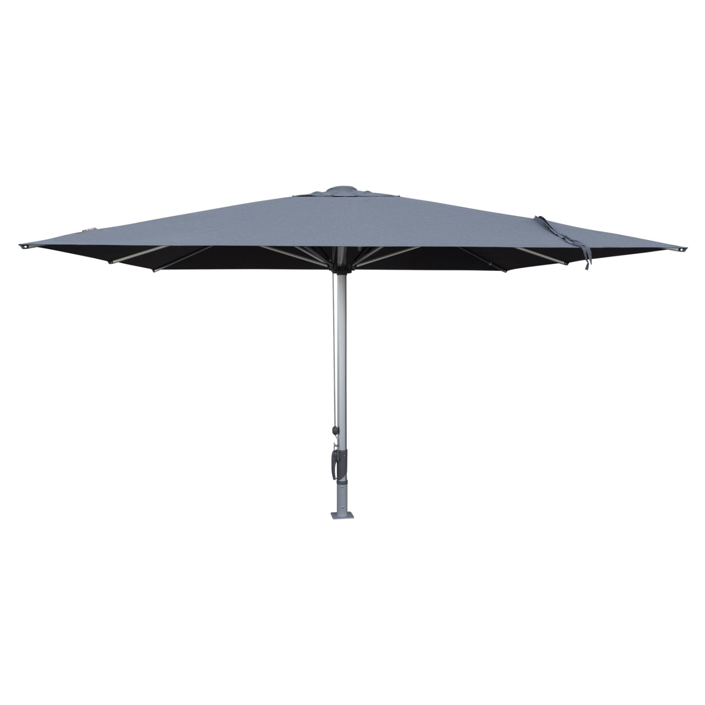 PROFESSIONAL UMBRELLA 4x4x3.55Hm GLADELL HM6605.01 ANODIZED ALUMINUM--ACRYLIC SHADE IN GREY