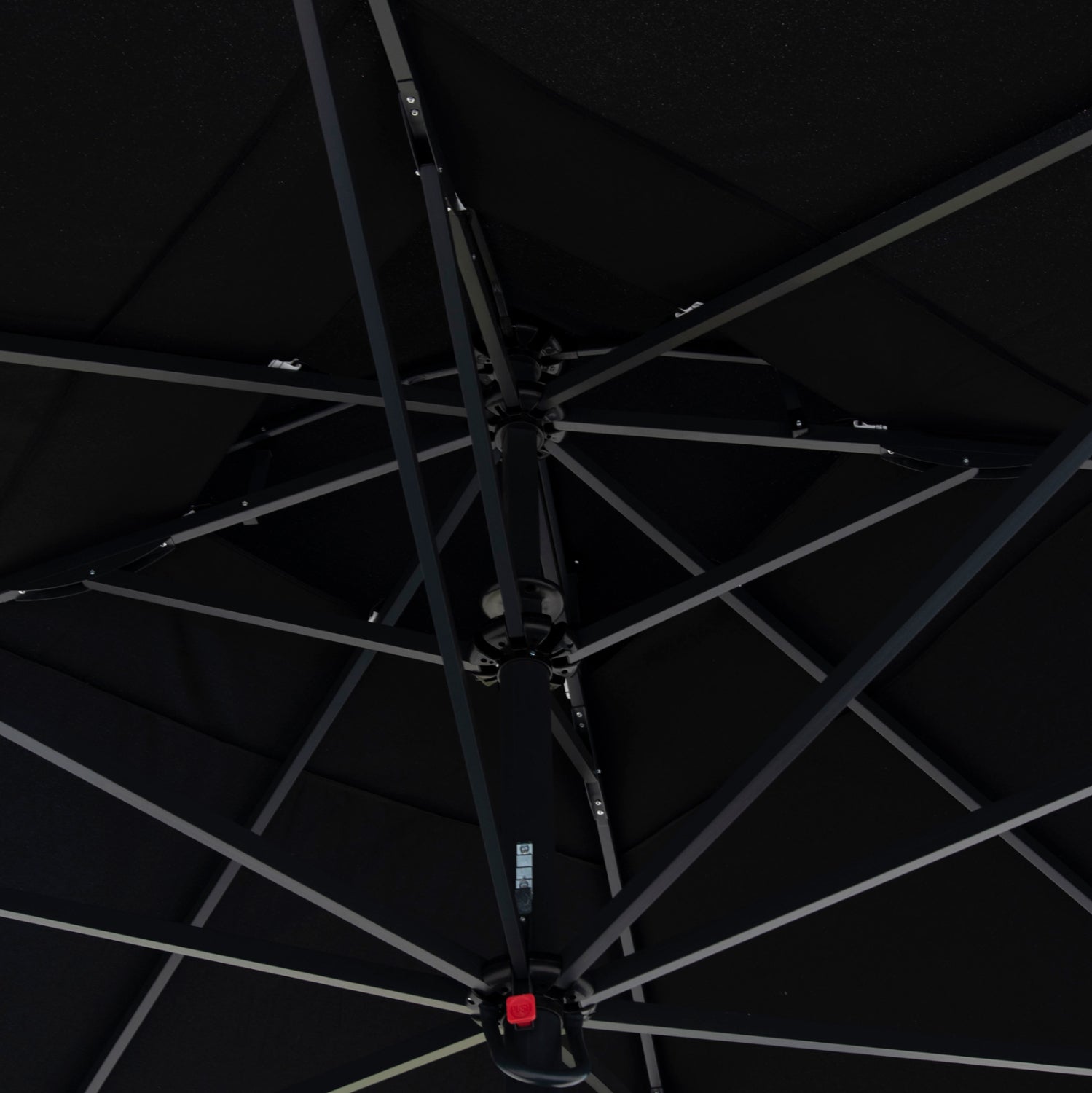 PROFESSIONAL UMBRELLA ALU TELESCOPIC HM6031.03 4x4x2,95-4Μ WITH BLACK ACRYLIC CLOTH