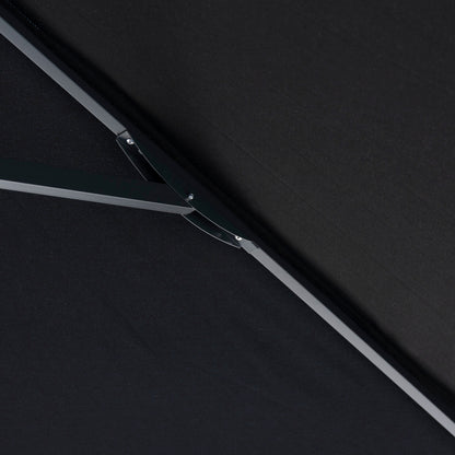 PROFESSIONAL UMBRELLA ALU TELESCOPIC HM6031.03 4x4x2,95-4Μ WITH BLACK ACRYLIC CLOTH
