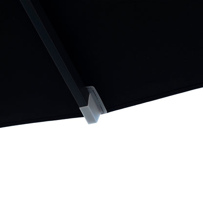 PROFESSIONAL UMBRELLA ALU TELESCOPIC HM6031.03 4x4x2,95-4Μ WITH BLACK ACRYLIC CLOTH